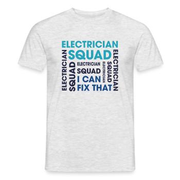 Elektriker Squad Voltage Electro Worker - Männer T-Shirt - Grau meliert - Vorne - AI Model Male 178 dark (178cm)