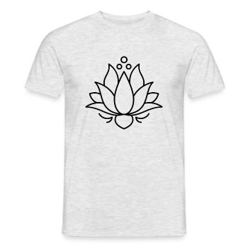 Bouddhisme de la fleur de lotus - T-shirt homme - gris chiné - Devant - AI Model Male 178 dark (178cm)
