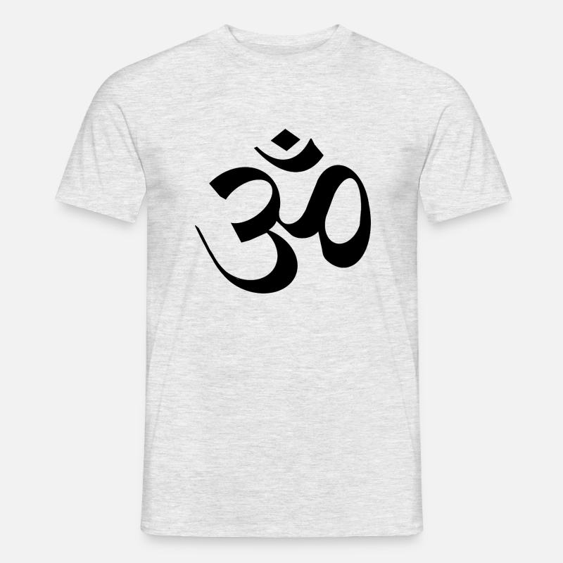 Buddhismus OM Zeichen Buddha - Männer T-Shirt - Grau meliert