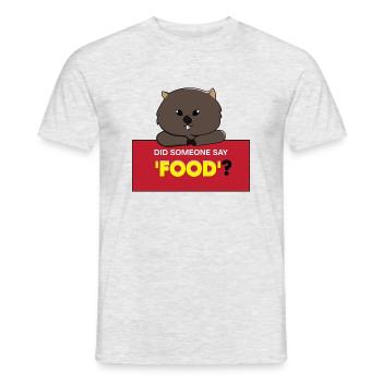 Wombat Wants Food Cute Forest Animal Wombat - Men's T-Shirt - heather grey - Front - AI Model Male 178 dark (178cm)