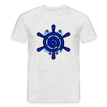 Ahoi Meer, graphic art - Männer T-Shirt - Grau meliert - Vorne - AI Model Male 178 dark (178cm)