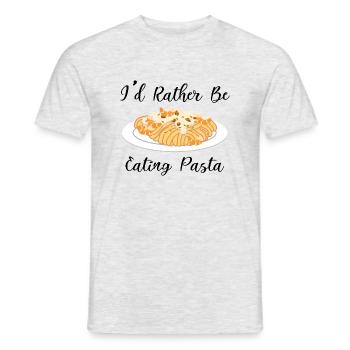 Lieber Pasta essen ironisches Zitat Spaghetti Chef - Männer T-Shirt - Grau meliert - Vorne - AI Model Male 178 dark (178cm)