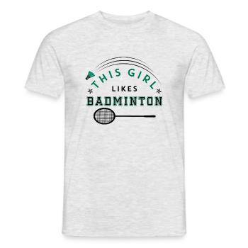 Shuttlecock Funny Hobby Sports pour joueurs de - T-shirt homme - gris chiné - Devant - AI Model Male 178 dark (178cm)