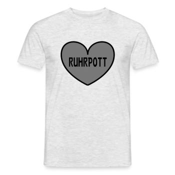 Coeur de la Ruhr - T-shirt homme - gris chiné - Devant - AI Model Male 178 dark (178cm)