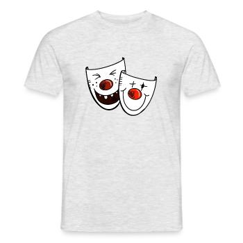 masques de carnaval drôles - masque - Venise - T-shirt homme - gris chiné - Devant - AI Model Male 178 dark (178cm)