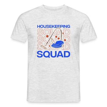 Housekeeping Squad Professioneller - Männer T-Shirt - Grau meliert - Vorne - AI Model Male 178 dark (178cm)