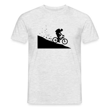Mountain bikers - Men's T-Shirt - heather grey - Front - AI Model Male 178 dark (178cm)