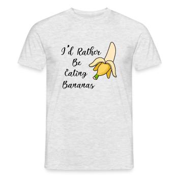 Eating Banana Exotic Fruit Lover - Men's T-Shirt - heather grey - Front - AI Model Male 178 dark (178cm)