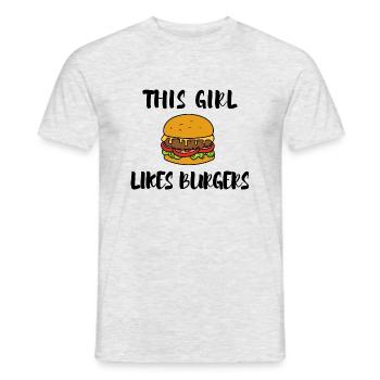 Fastfood-Burger Hamburger Köstliches Essen - Männer T-Shirt - Grau meliert - Vorne - AI Model Male 178 dark (178cm)