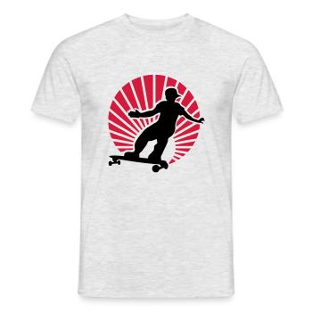 longboard - T-shirt homme - gris chiné - Devant - AI Model Male 178 dark (178cm)