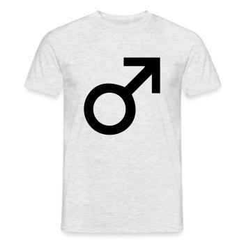 mars_and_male_symbol - T-shirt homme - gris chiné - Devant - AI Model Male 178 dark (178cm)