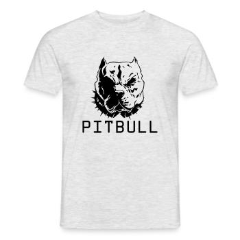pitbull dog - Men's T-Shirt - heather grey - Front - AI Model Male 178 dark (178cm)