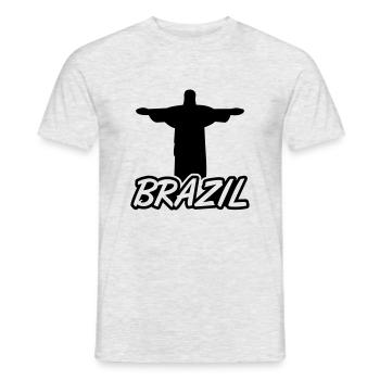 brazil - Men's T-Shirt - heather grey - Front - AI Model Male 178 dark (178cm)