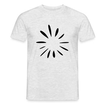 Explosion Lines Rays Splashes of Color Decoration - Men's T-Shirt - heather grey - Front - AI Model Male 178 dark (178cm)