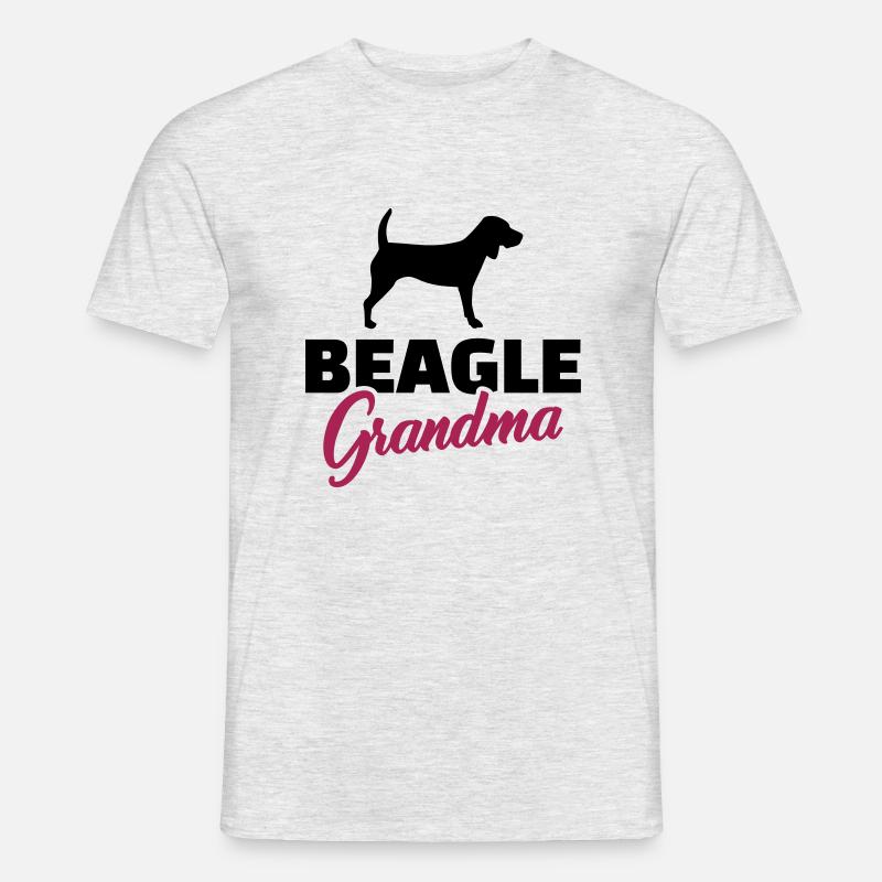 Beagle - Männer T-Shirt - Grau meliert