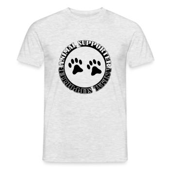 Défenseur des animaux - T-shirt homme - gris chiné - Devant - AI Model Male 178 dark (178cm)