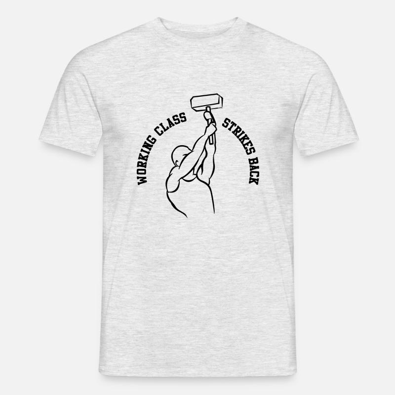 working class strikes back - Männer T-Shirt - Grau meliert
