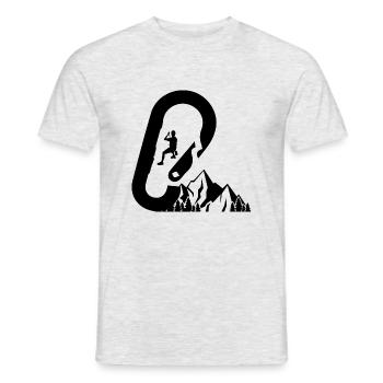 Bouldern Klettern Climbing - Männer T-Shirt - Grau meliert - Vorne - AI Model Male 178 dark (178cm)