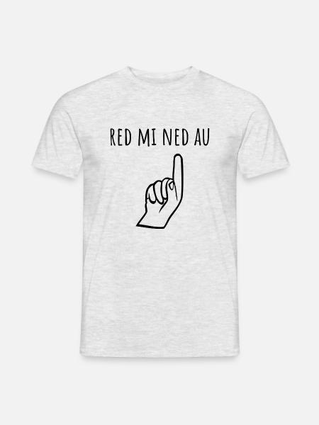 Red mi ned au - Männer T-Shirt - Grau meliert