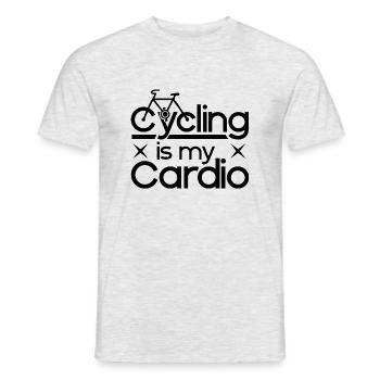 Le cyclisme comme environnement sportif cardio - T-shirt homme - gris chiné - Devant - AI Model Male 178 dark (178cm)