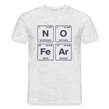NO FEAR - mit Elementen des Perdiodensystems - Männer T-Shirt - Grau meliert - Vorne - AI Model Male 178 dark (178cm)