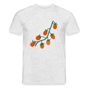 Kirschtomaten2 - Männer T-Shirt - Grau meliert - Vorne - AI Model Male 178 dark (178cm)