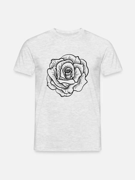 Flower Blume Pflanze - Männer T-Shirt - Grau meliert