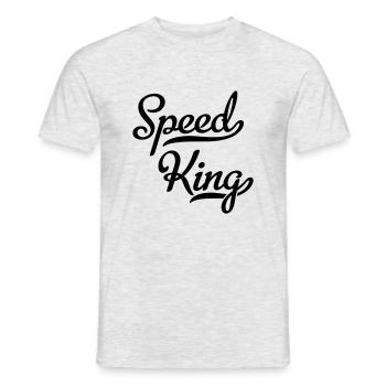Roi de la vitesse - T-shirt homme - gris chiné - Devant - AI Model Male 178 dark (178cm)