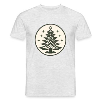 Christmas Tree with Stars - Christmas Desig - Men's T-Shirt - heather grey - Front - AI Model Male 178 dark (178cm)