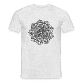 Mandala - Männer T-Shirt - Grau meliert - Vorne - AI Model Male 178 dark (178cm)