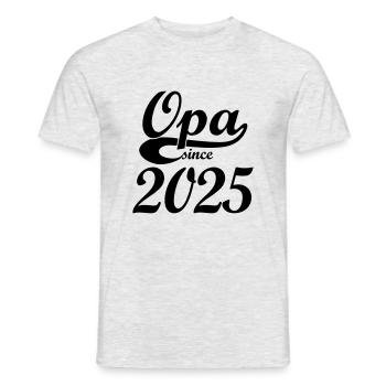 Opa since 2025 - Männer T-Shirt - Grau meliert - Vorne - AI Model Male 178 dark (178cm)