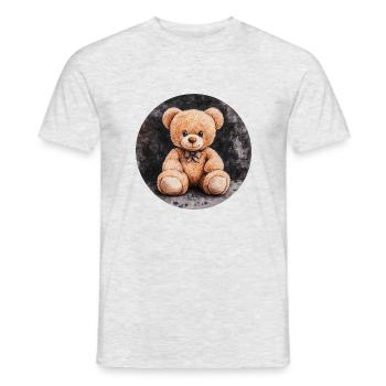 Ours préféré : Un bonheur câlin intemporel ! - T-shirt homme - gris chiné - Devant - AI Model Male 178 dark (178cm)