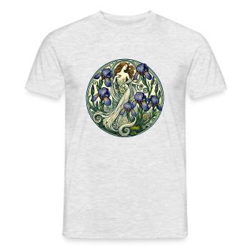 Iris Goddess - Men's T-Shirt - heather grey - Front - AI Model Male 178 dark (178cm)