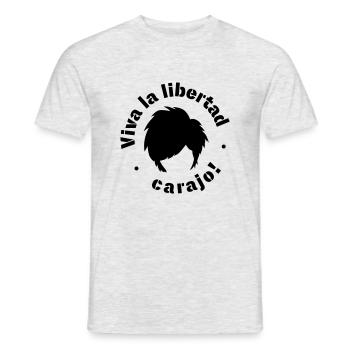 Viva la libertad carajo! - Männer T-Shirt - Grau meliert - Vorne - AI Model Male 178 dark (178cm)