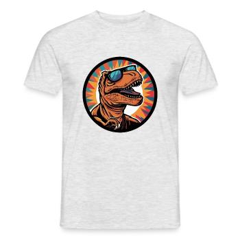 Dinosaur T-Rex Cool Comic - Men's T-Shirt - heather grey - Front - AI Model Male 178 dark (178cm)
