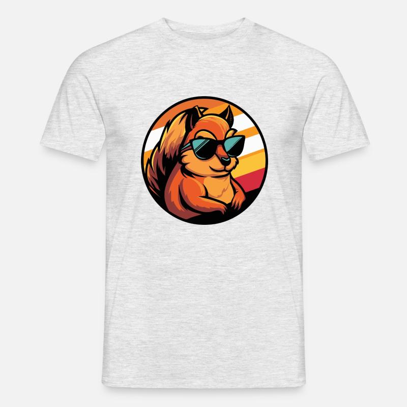 Squirrel Comic Cool - Men's T-Shirt - heather grey
