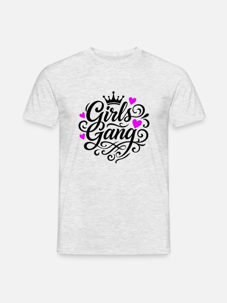 Mädchen Gang - Männer T-Shirt - Grau meliert