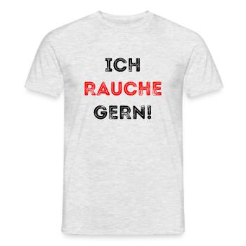 ICH RAUCHE GERN - Männer T-Shirt - Grau meliert - Vorne - AI Model Male 178 dark (178cm)