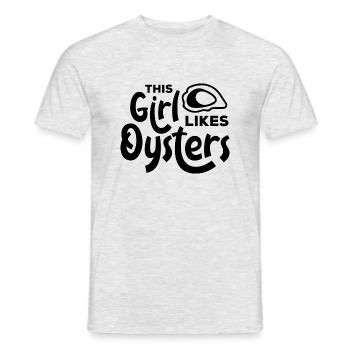 Fruits de mer Chef Huîtres Nature Vin - T-shirt homme - gris chiné - Devant - AI Model Male 178 dark (178cm)