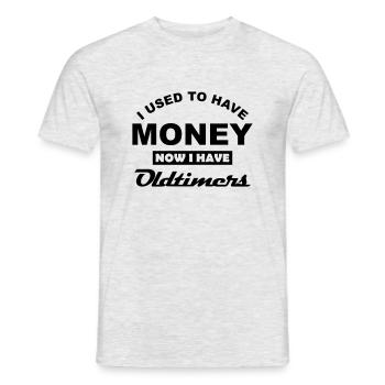 Oldtimer - mal Geld - Men's T-Shirt - heather grey - Front - AI Model Male 178 dark (178cm)
