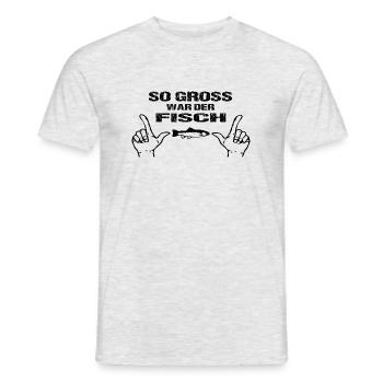 Angeln - Männer T-Shirt - Grau meliert - Vorne - AI Model Male 178 dark (178cm)