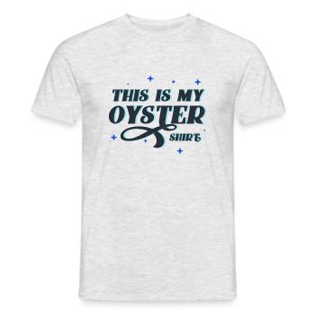 Huîtres et vin Délicieux fruits de mer - T-shirt homme - gris chiné - Devant - AI Model Male 178 dark (178cm)
