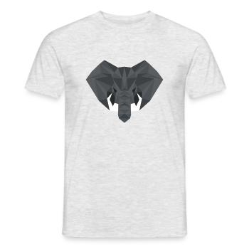 Art d'éléphants, animaux mignons, animaux - T-shirt homme - gris chiné - Devant - AI Model Male 178 dark (178cm)