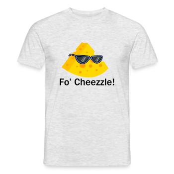 Cheezzle Ironic Saynig Food Cheese Making - Men's T-Shirt - heather grey - Front - AI Model Male 178 dark (178cm)