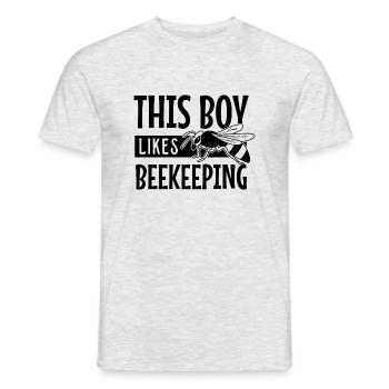 Garçon aime l'apiculture Apiculture Miel Nature - T-shirt homme - gris chiné - Devant - AI Model Male 178 dark (178cm)