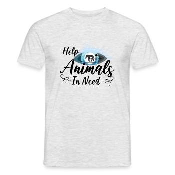 Hilfe Tiere Cute Animal Shelter Zitat - Männer T-Shirt - Grau meliert - Vorne - AI Model Male 178 dark (178cm)