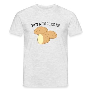 Kartoffeln: Gesundes Essen, Hobbykoch, Gemüse - Männer T-Shirt - Grau meliert - Vorne - AI Model Male 178 dark (178cm)