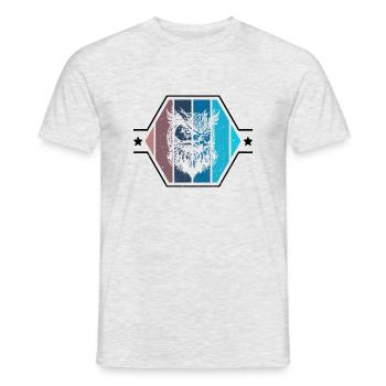Wildtiere Tiere Natur Vögel Süße Eulen - Männer T-Shirt - Grau meliert - Vorne - AI Model Male 178 dark (178cm)