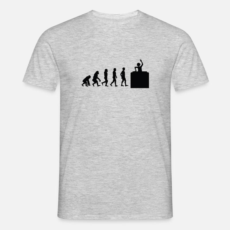 Evolution DJ - Männer T-Shirt - Grau meliert