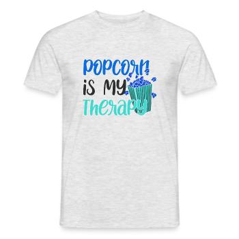 Popcorn comme thérapie délicieux maïs - T-shirt homme - gris chiné - Devant - AI Model Male 178 dark (178cm)